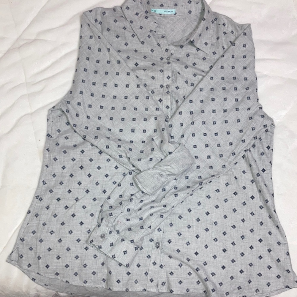 XL Grey Maurices Button Up